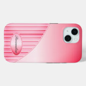  roze strepen Case-Mate iPhone case (Achterkant (horizontaal))
