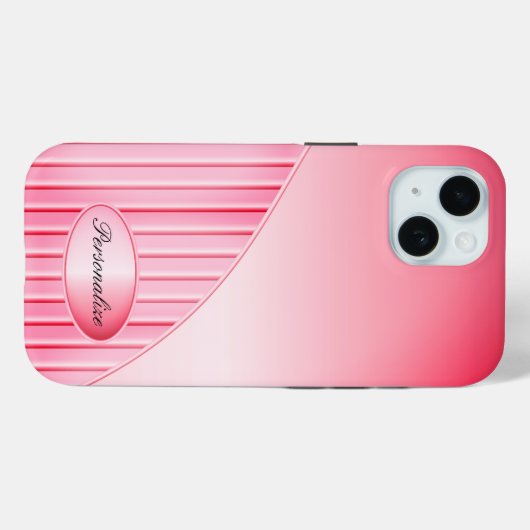 roze strepen Case-Mate iPhone case (Achterkant (horizontaal))