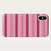 Roze strepen Case-Mate iPhone case (Achterkant (horizontaal))