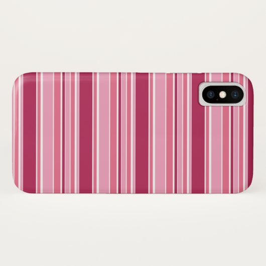 Roze strepen Case-Mate iPhone case (Achterkant (horizontaal))