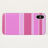 Roze strepen Case-Mate iPhone case (Achterkant (horizontaal))