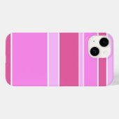 Roze strepen Case-Mate iPhone case (Achterkant (horizontaal))