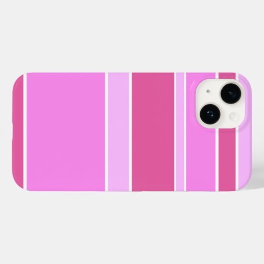 Roze strepen Case-Mate iPhone case (Achterkant (horizontaal))