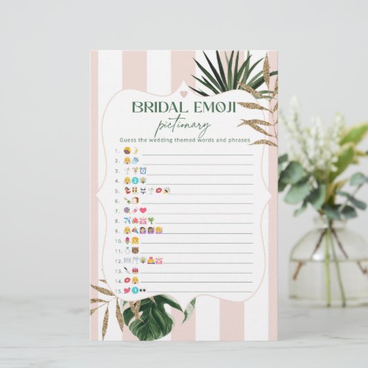 Roze strepen chique vrijgezellenfeest emoji pictio (Staand voorkant)