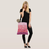 Roze strepen. creëer Een rozig patroon van namen Tote Bag (Op model)
