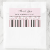 Roze strepen Dank u bruiloft gunst Labels (Tas)