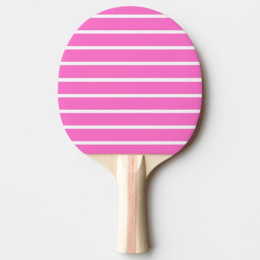 Roze Strepen Design Tafeltennisbatje (Voorkant)