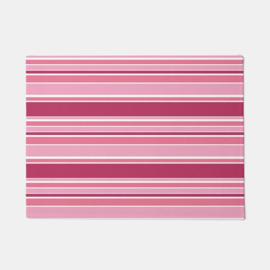 Roze strepen deurmat (Voorkant)