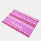 Roze strepen deurmat (Schuin)