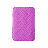 Roze strepen diagonaal geweven patroon badmat (Voorkant Verticaal)