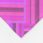 Roze strepen diagonaal geweven patroon fleece deken (Hoek)