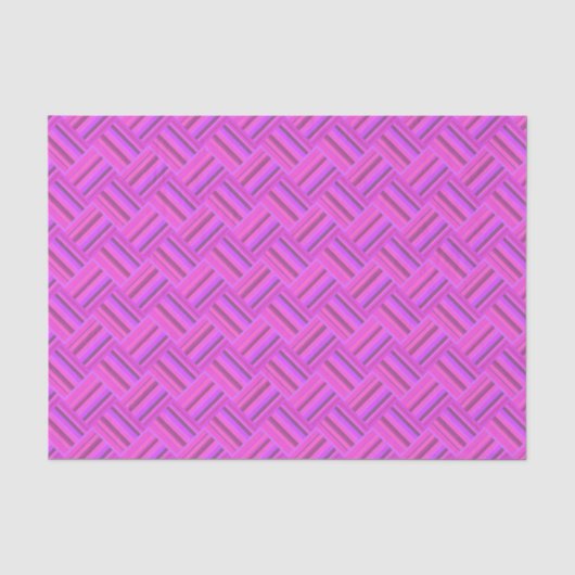 Roze strepen diagonaal geweven patroon tissuepapier (Voorkant)
