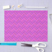 Roze strepen diagonaal geweven patroon tissuepapier (Craft)