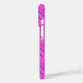 Roze strepen diagonaal weefpatroon Case-Mate iPhone case (Achterkant / Links)