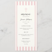 Roze Strepen Doop Platte Menu (Voorkant)