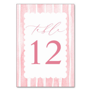 Roze strepen Elegante baby shower Kaart