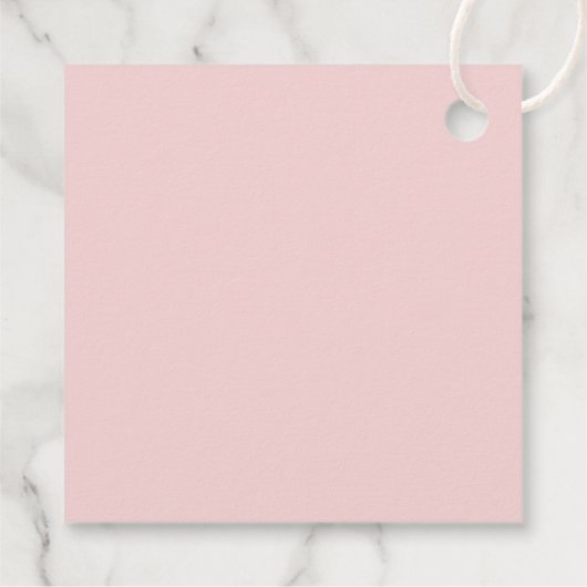 Roze strepen Elegante doop Bedankjes Labels (Achterkant)