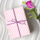 Roze Strepen en Glitter Elegant Cadeaupapier