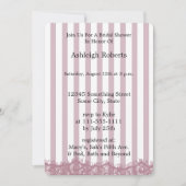 Roze strepen en kant Vrijgezellenfeest Kaart (Voorkant)