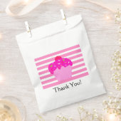 Roze strepen en perskoeken bedankzakje (Geknipt)