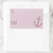 Roze Strepen Faux Glitter Anker Gift Label (Tas)