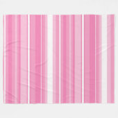 Roze strepen fleece deken (Voorkant (Horizontaal))