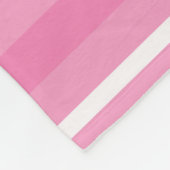 Roze strepen fleece deken (Hoek)