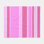 Roze strepen fleece deken (Voorkant (Horizontaal))