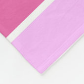 Roze strepen fleece deken (Hoek)