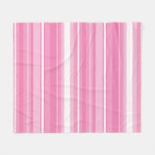 Roze strepen fleece deken (Voorkant (Horizontaal))