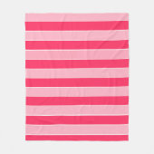 Roze strepen fleece deken (Voorkant)