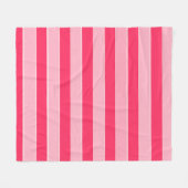 Roze strepen fleece deken (Voorkant (Horizontaal))