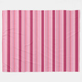 Roze strepen fleece deken (Voorkant (Horizontaal))