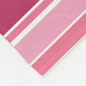 Roze strepen fleece deken (Hoek)