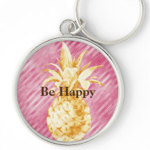 Roze Strepen Geel Goud Ananas