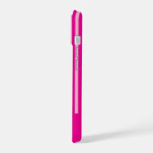 ROZE STREPEN GEPERSONALISEERDE NAAM STIJLVOOL MODE iPhone 15 CASE (Linkerkant)