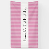 Roze strepen, gestreept patroon, lijnen, verjaarda spandoek (Verticaal)