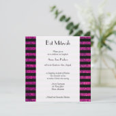 Roze strepen, glazige strips, lijnen, bat Mitzvah Kaart (Staand voorkant)