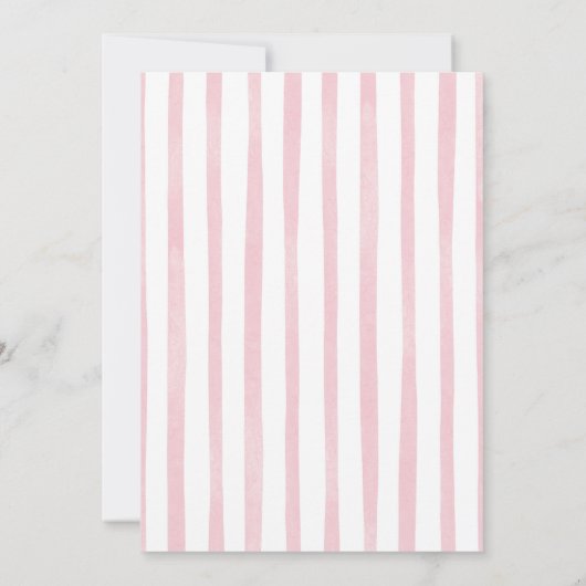 Roze Strepen Hand getrokken Poppin Flessen Baby sh Kaart (Achterkant)