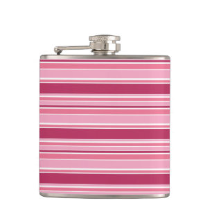 Roze strepen heupfles