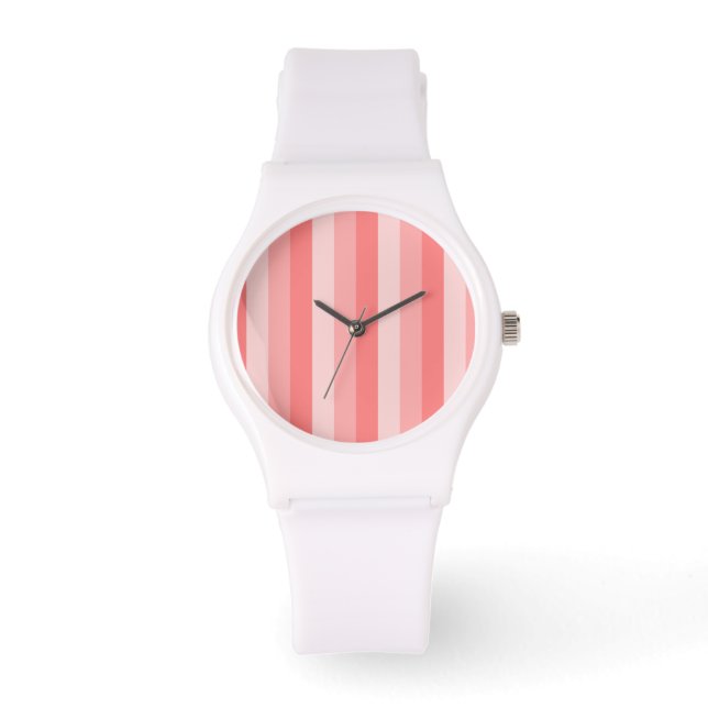 Roze strepen horloge (Voorkant)