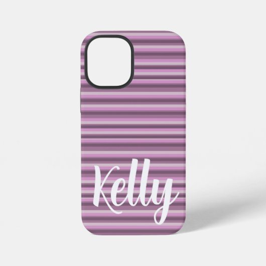 Roze strepen iPhone hoesje (Achterkant)