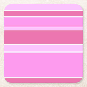 Roze strepen kartonnen onderzetters