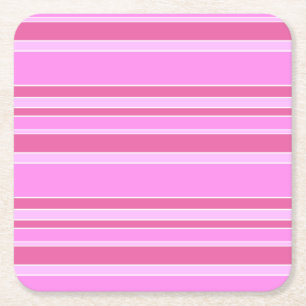 Roze strepen kartonnen onderzetters