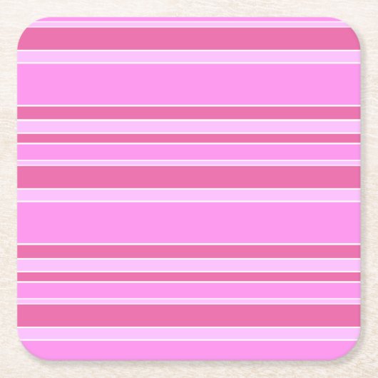 Roze strepen kartonnen onderzetters (Voorkant)