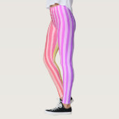 Roze Strepen Klassieke Leggings (Links)