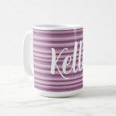 Roze strepen koffiemok (Voorkant links)