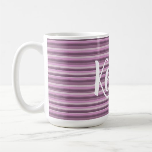 Roze strepen koffiemok (Links)