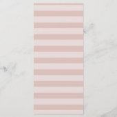 Roze Strepen Krans Baby Shower Menu (Achterkant)