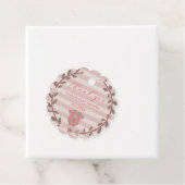 Roze Strepen Krans Bedankt Bedankjes Labels (In situ)